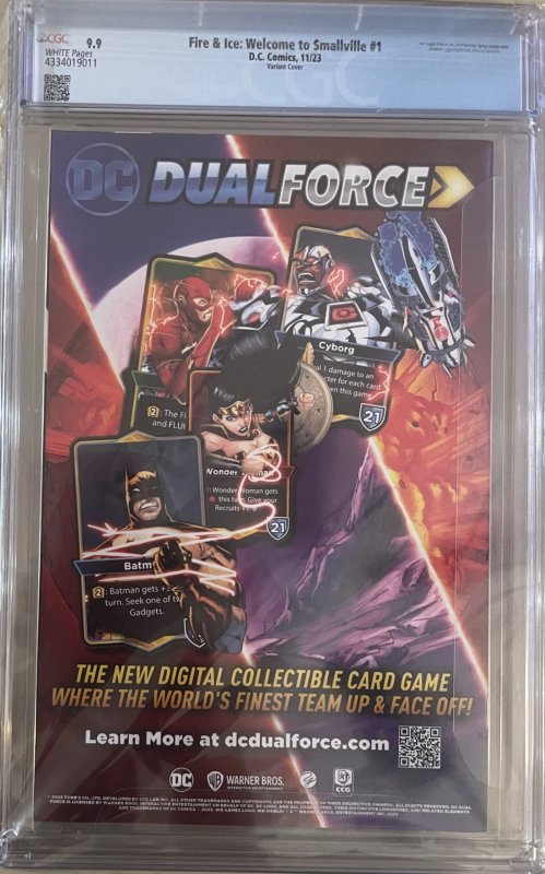 2023 Fire & Ice: Welcome to Smallville #1, CGC Graded 9.9