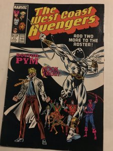 West Coast Avengers #21 : Marvel 8/87 Gd/VG; MOON KNIGHT, DR. PYM story