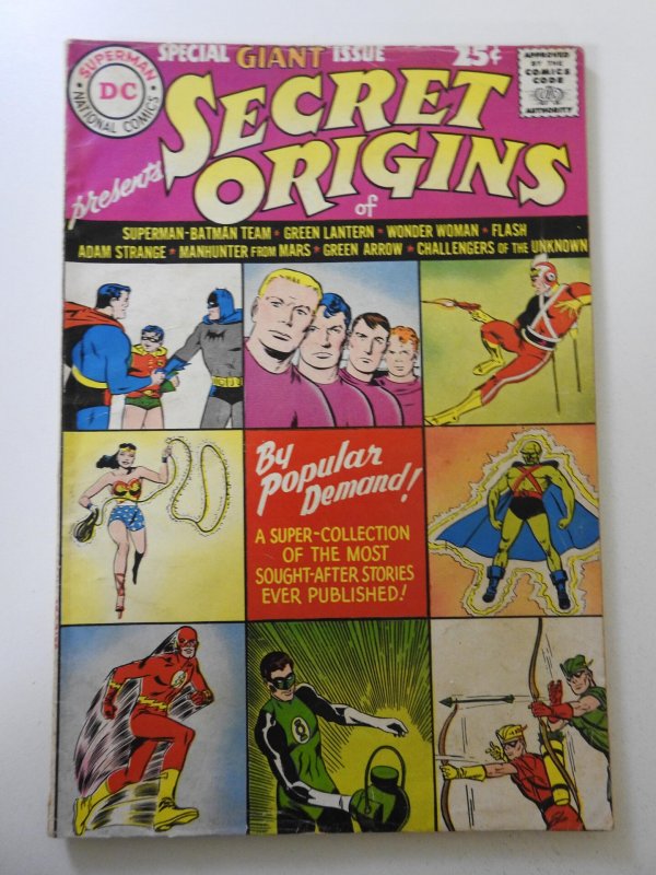 Secret Origins (1961) VG Condition! 1 in cumulative spine split