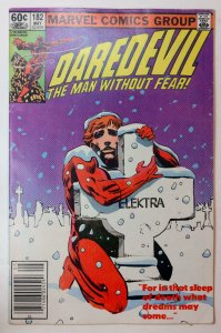 Daredevil #182 Newsstand (7.0, 1982) Iconic cover by Frank Miller