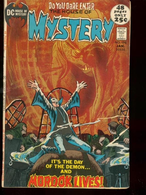 HOUSE OF MYSTERY #198 1972 DC COMICS HORROR ATOM BOMB VG/FN