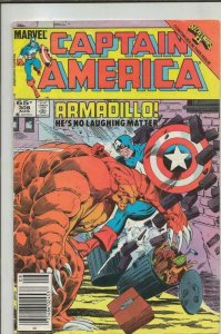 Captain America #308 ORIGINAL Vintage 1985 Marvel Comics 1st Armadillo Newsstand
