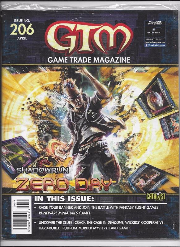 GTM Game Trade Magazine #206 - Shadowrun Zero Day (2017) - New/Sealed!