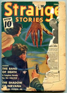 PULP:  Strange Stories Pulp February 1941- Band of Death- Shadow of Nirvana F/G