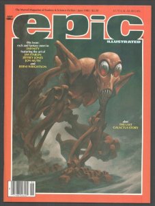 Epic Illustrated #34 1986-Marvel-Final Issue-Arthur Suydam cover art-Al Wilia...