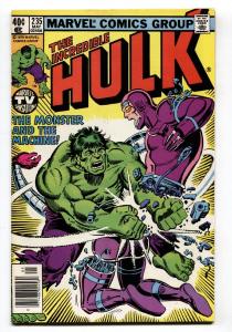Incredible Hulk #235 Hulk VS. Machine Man battle cover-Comic Book vf+