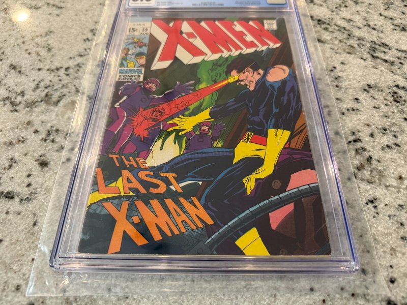 (Uncanny) X-Men # 59 CGC Graded 6.0 Marvel Comic Book Neal Adam JH18