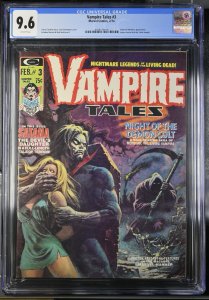 Vampire Tales 3 Cgc 9.6 Ow Pages Marvel 1974 (014)