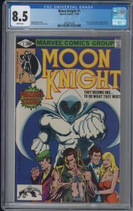 MOON KNIGHT 1 CGC 8.5 1st Self Series Bushman Konshu Oscar Isaac From Star Wars!