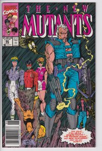 NEW MUTANTS #90 NEWSSTAND (Jun 1990) VF+ 8.5 white paper!