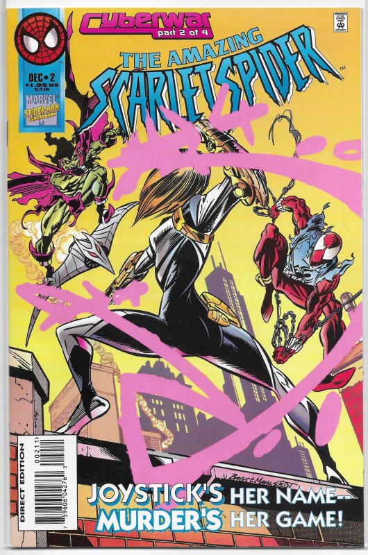 Amazing Scarlet Spider #2 VF 1995 (Cyberwar 2) DeFalco/Bagley