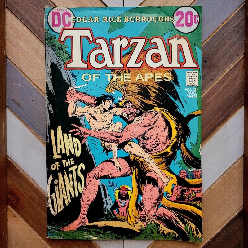 TARZAN #209, 211 (DC 1972) Last GIANT! Burroughs JOE KUBERT Covers + HAL FOSTER