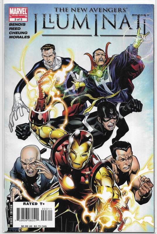 New Avengers: Illuminati (2007) #3 of 5 FN Bendis/Cheung, Iron Man, Namor