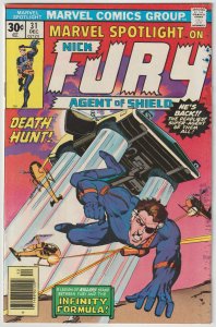 Marvel Spotlight #31 (Dec 1976, Marvel), FN (6.0), Nick Fury, Agent of SHIELD