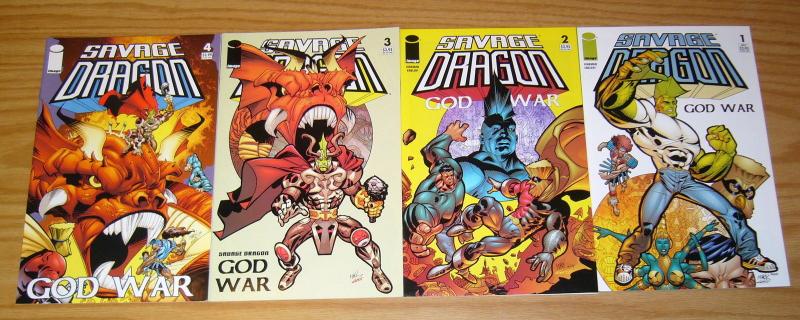 Savage Dragon: God War #1-4 VF/NM complete series written by robert kirkman 2 3