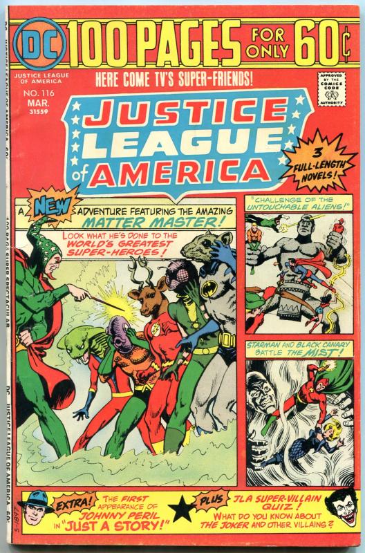 JUSTICE LEAGUE OF AMERICA #116 1975-100 PAGE GIANT- JLA FN/VF
