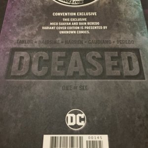 DCeased #1 Unknown Comics Mico Suayan Cover (2019)