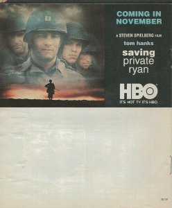 ORIGINAL Vintage Oct 1999 HBO Guide Magazine Practical Magic Saving Private Ryan 