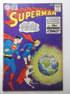 Superman #144  (1961) The Orphans of Space! Beautiful VG+ Condition!