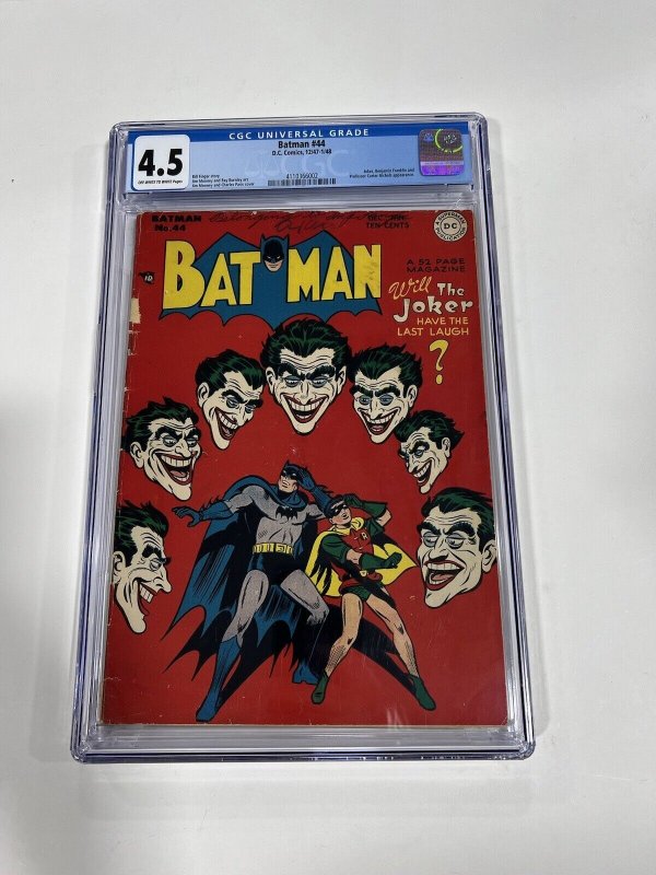 Batman 44 cgc 4.5 ow/w pages DC Comics 1947 - 1948  Joker Cover