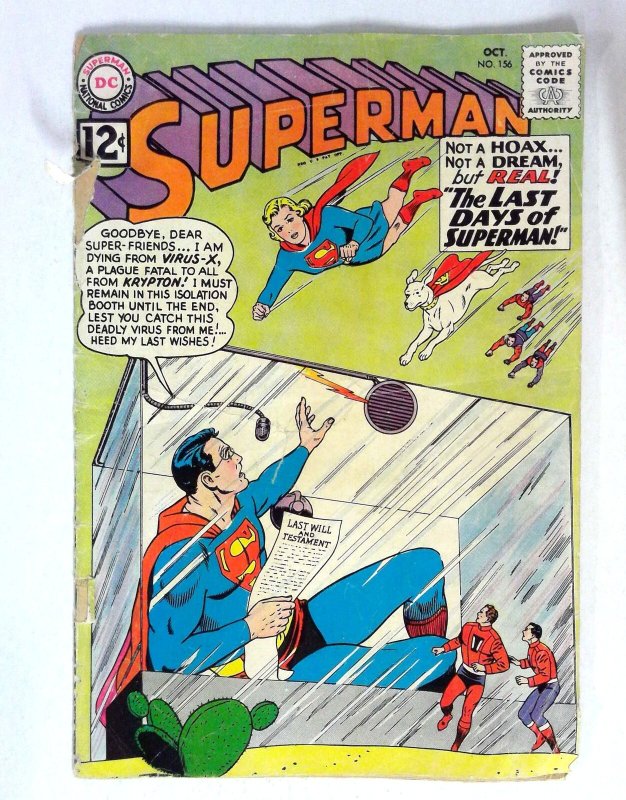 Superman #156 Supergirl Krypto DC (1962) G