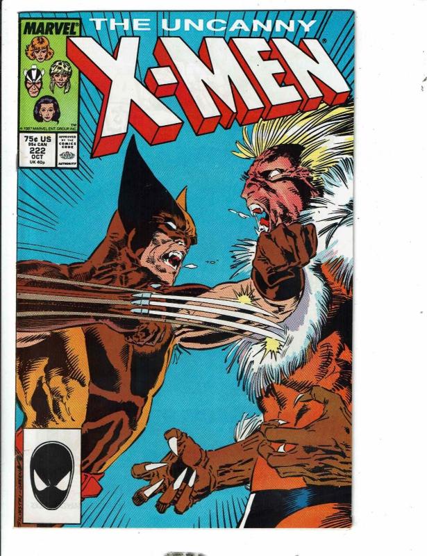 Uncanny X-Men # 222 FN/VF Marvel Comic Book Wolverine Beast Storm Rogue CR56A