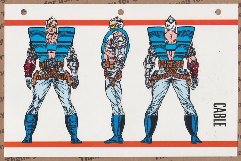 Official Handbook of the Marvel Universe Sheet- Cable