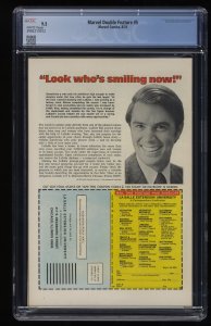 Marvel Double Feature #5 CGC NM- 9.2 White Pages Captain America Iron Man!