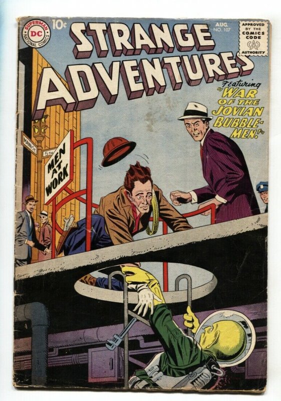 STRANGE ADVENTURES #107 1959 DC COMICS SEWER HORROR VG