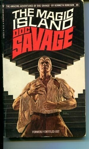 DOC SAVAGE-THE MAGIC ISLAND-#89-ROBESON-VG/FN-BOB LARKIN COVER-1ST EDITION VG/FN 