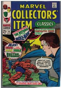 MARVEL COLLECTORS ITEM CLASSICS 16 F-VF  Aug. 1968