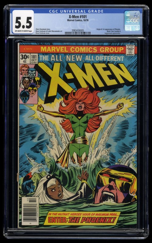 X-Men #101 CGC FN- 5.5 Off White to White Origin and 1st Appearance Phoenix!