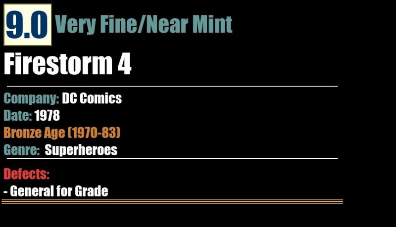 Firestorm 4 (1978) VF/NM Bronze Age DC Comics