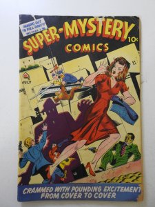 Super-Mystery Comics #21 (1944) GD+ Condition centerfold detached