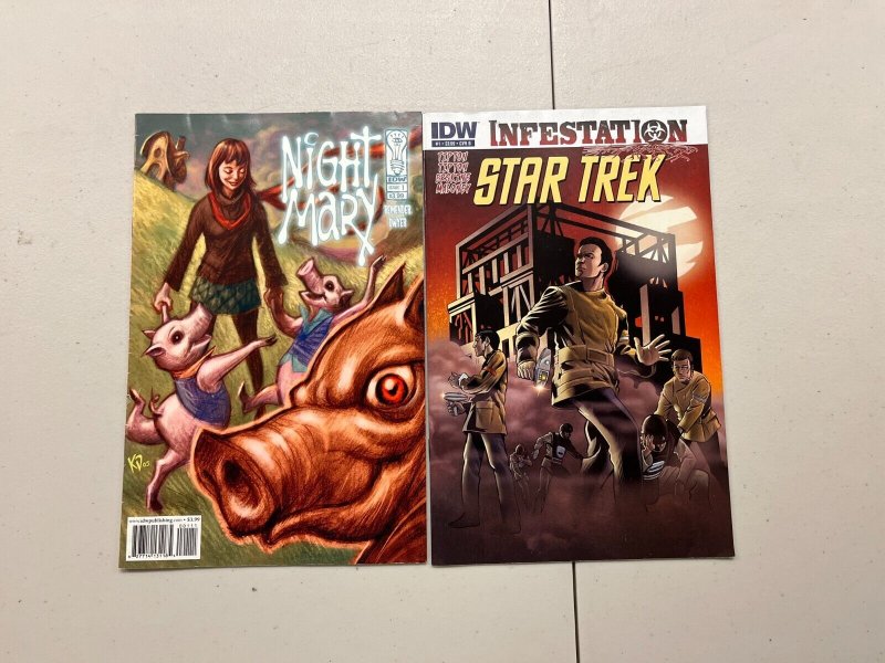 3 IDW Comics True Blood #2 Star Trek #1 Night Mary #1 93 JW12