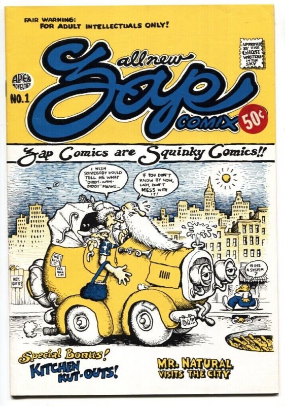 Zap #1 1967-1st issue-3rd printing-Mr Natural-Robert Crumb-VF