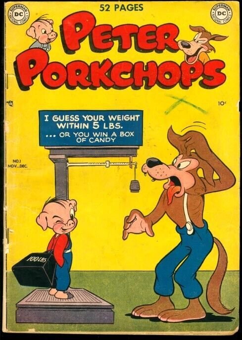 PETER PORKCHOPS #1-1949-D.C.-FUNNY ANIMAL FIRST ISSUE 1 VG-