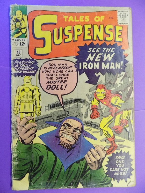 TALES OF SUSPENSE # 48 FIRST RED AND GOLD ARMOR LOWER AFFORDABLE GRADE KIRBY ...