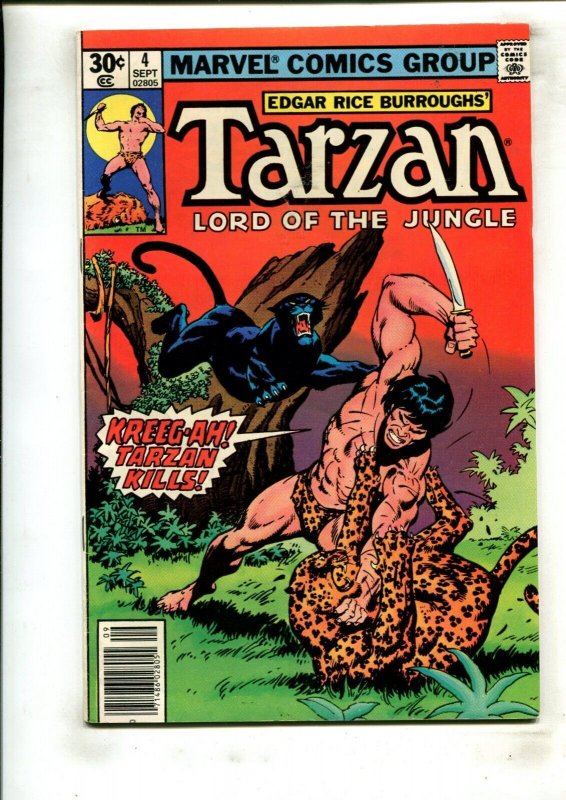 TARZAN #4 (8.0) A BEAST AGAIN!! 1977