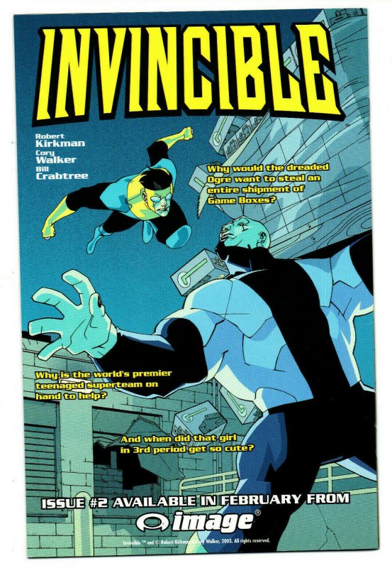 Invincible #1 - 1st print - 1st Omni-man - Kirkman - Amazon Prime -KEY- RAW - NM