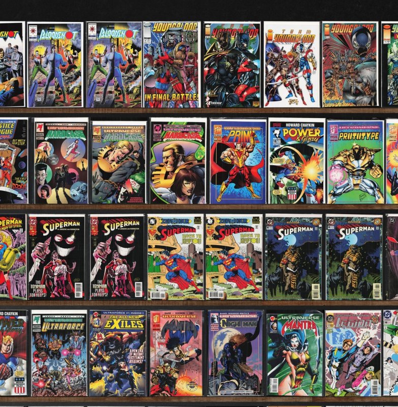 Huge Lot 150+ Comics with Bloodshot, Youngblood, Superman & More!