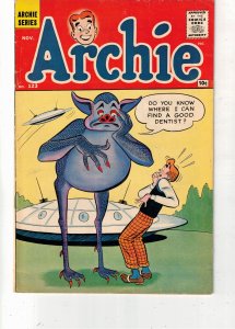 Archie #123 (1961) Alien creature! and his Flying Saucer cover! FN Oregon CERT!