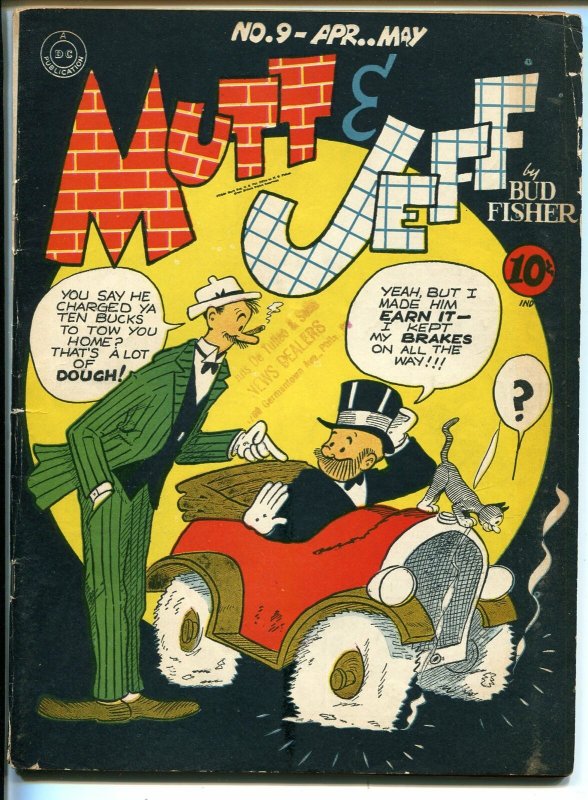 Mutt & Jeff #9 1943-DC-Bud Fisher art-WWII era comic book-VG 