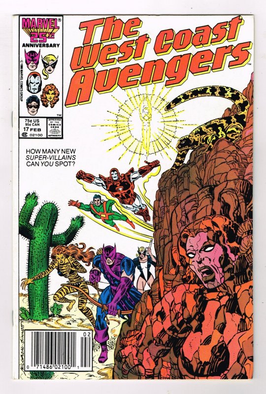 The West Coast Avengers #17 (1987)  NEWSSTAND Copy