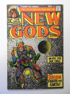 The New Gods #1 (1971) VG+ Condition moisture stain, 3/4 in spine split