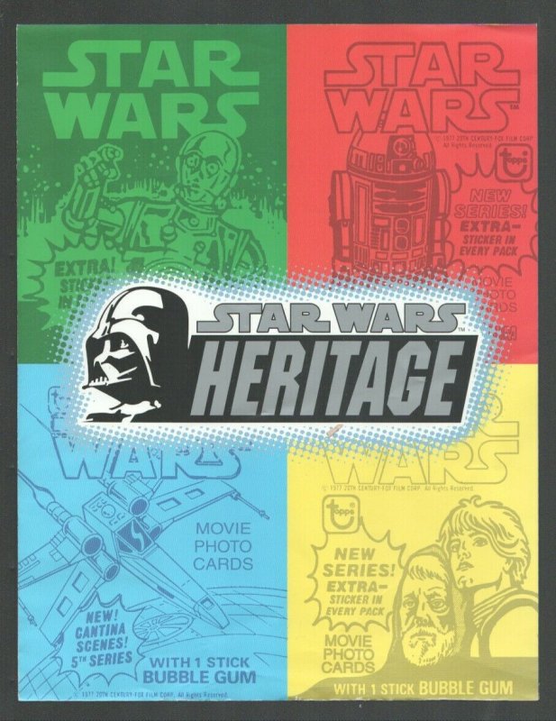 Star Wars Heritage 9/2004-Topps-Promo 4 page brochure announcing Star Wars ca...