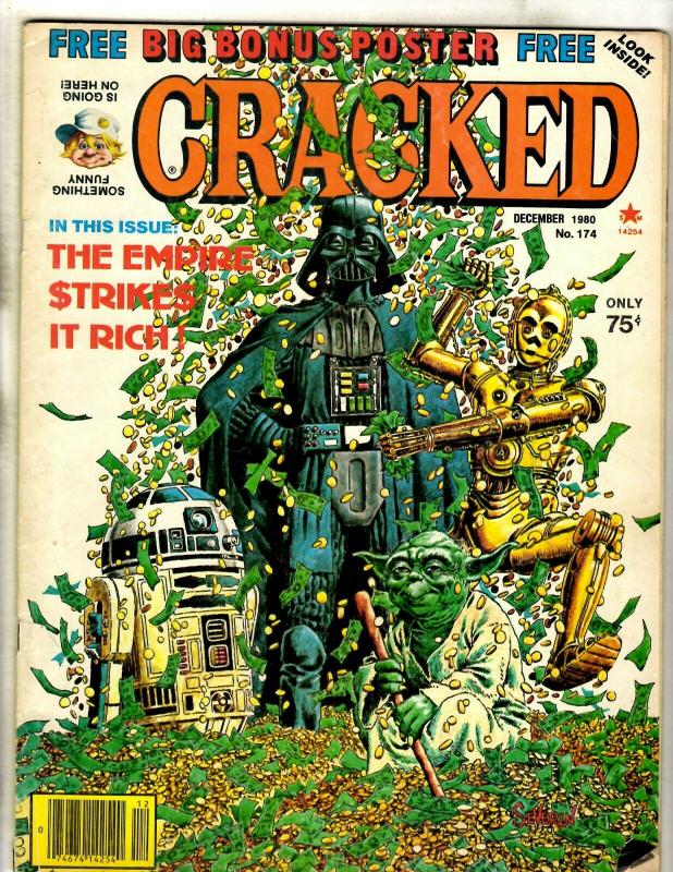 5 Cracked Magazines King Size Cracked #12 Cracked #174 180, 1982 1992 Humor J342