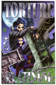 RAZOR TORTURE Platinum #1, NM-, Signed by Hartsoe, Taylor, more indies in store