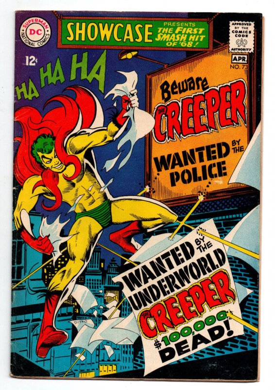 Showcase #73 - 1st appearance Creeper - KEY - Ditko - 1968 - VG