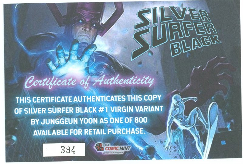 Silver Surfer: Black #1 Comic Mint Virgin Edition (2019) CGC 9.6!